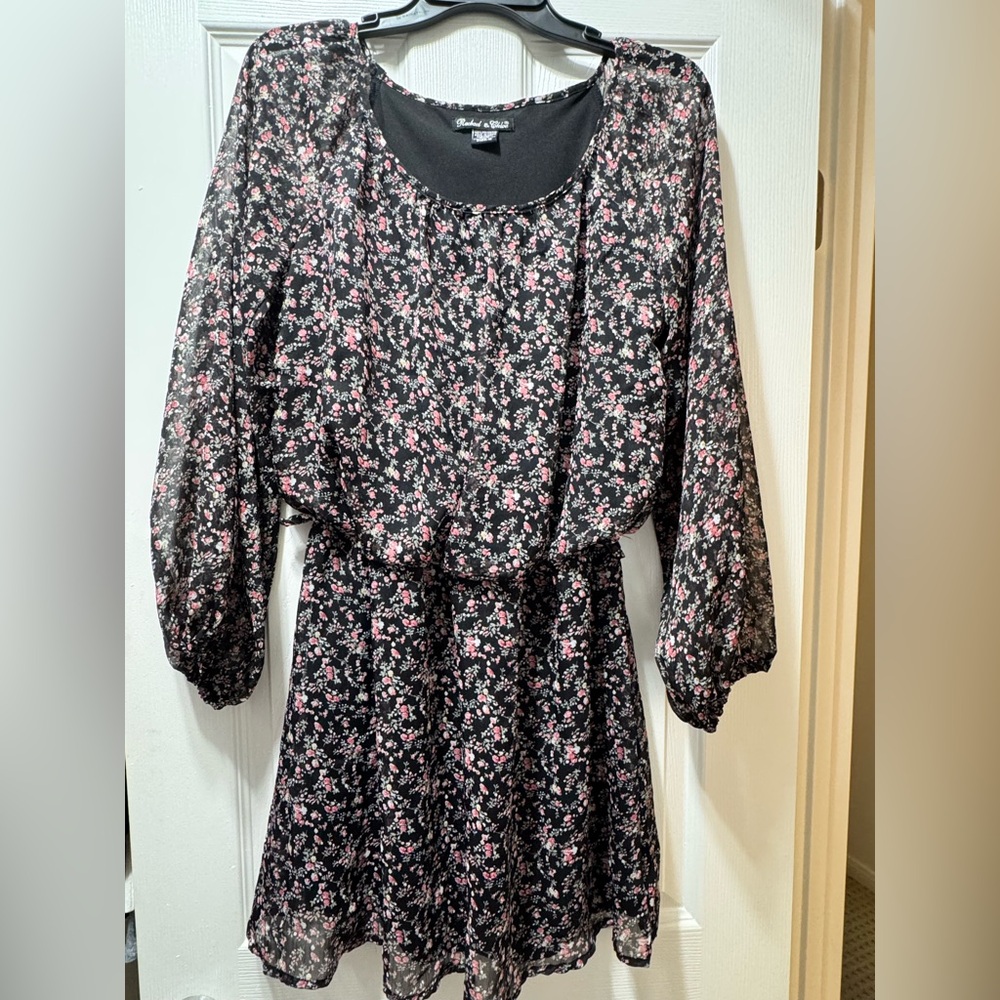 Rachel & Chloe Black and Pink Dress